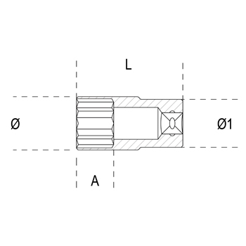 Beta ključ nasadni duboki 12mm 1/2 Beta ključ nasadni duboki 12mm 1/2