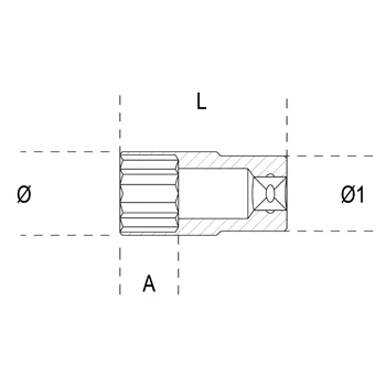 Beta ključ nasadni duboki 30mm 1/2 Beta ključ nasadni duboki 30mm 1/2