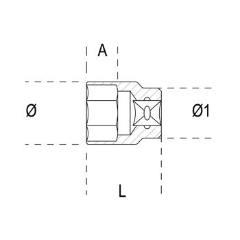 Beta ključ nasadni TORX 1/4