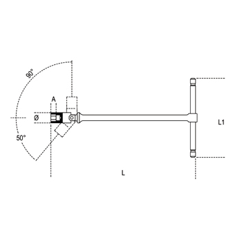 Beta ključ T zglobni 13/432mm 952 13-1