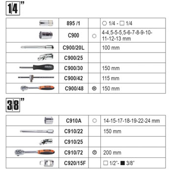 Beta set alata od 128 delova u aluminijumskom koferu 2054E-128-3