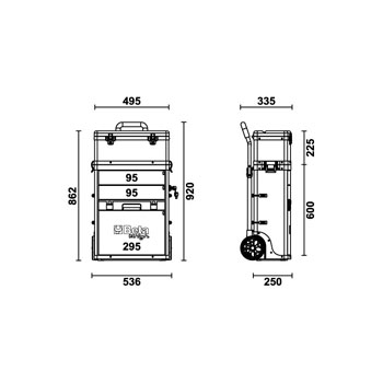 Beta metalna kolica za alat sa dva modula 1-2 C41H-4