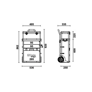 Beta metalna kolica za alat sa dva modula 1-2 C41H-4