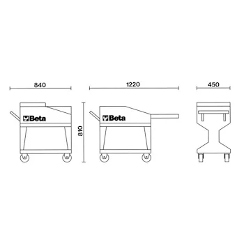 Beta kolica sa policom C25-2