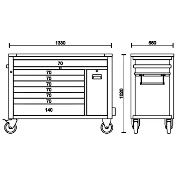 Beta kolica za alat sa 8 fioka RSC24AXXL Beta kolica za alat sa 8 fioka RSC24AXXL