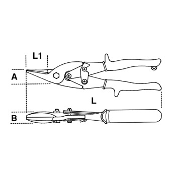 Beta makaze za lim desne 250mm 1123-1