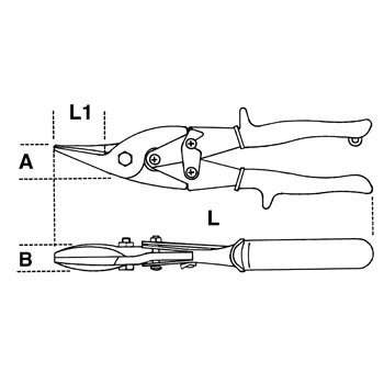 Beta makaze za lim leve 250mm 1124-1