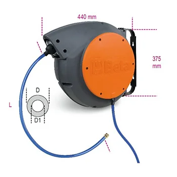 Beta motalica sa crevom za vazduh/vodu 15m 3/8 Beta motalica sa crevom za vazduh/vodu 15m 3/8