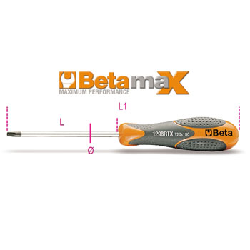 Beta tamper otporni Torx odvijač 1298RTX 09