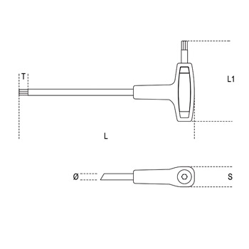 Beta odvijači inbus sa T-ručicom 2,5-6 mm 96T/S5P-3