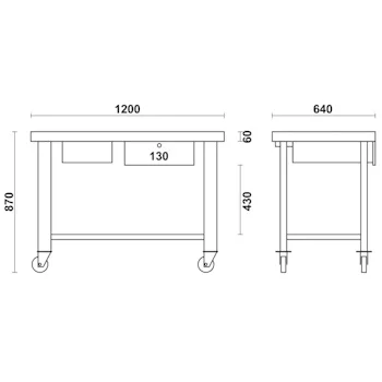 Beta radni sto sa točkovima CB52-4