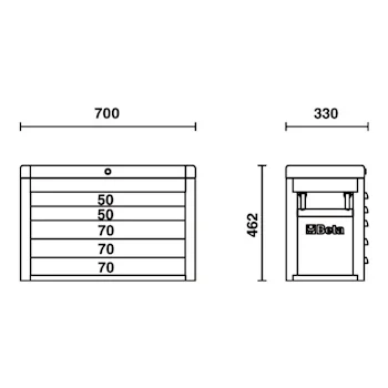 Beta sanduk za alate sa 5 fioka RSC23-1