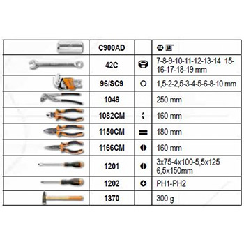 Beta set alata od 108 delova u plastičnom koferu 2047E/C108-1