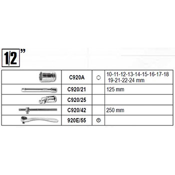 Beta set alata od 145 delova u aluminijumskom koferu 2056E/E-2