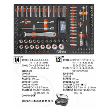 Profesionalni set alata od 295 delova u kolicima sa 7 fioka Beta 2400S-O7/E-L Profesionalni set alata od 295 delova u kolicima sa 7 fioka Beta 2400S-O7/E-L