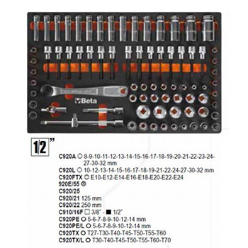 Profesionalni set alata od 384 dela u kolicima sa 8 fioka Beta 2400S-O8/E-XL-5