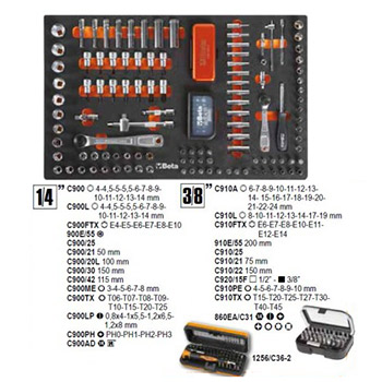 Profesionalni set alata od 384 dela u kolicima sa 8 fioka Beta 2400S-O8/E-XL-6