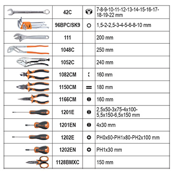 Beta profesionalni set alata od 212 delova u modularnom sistemu za transport alata 1-2-3 4300E/21-2