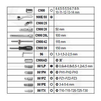 Beta set nasadnih ključeva 4-14mm sa bitovima (set 42 dela) 903E/C42-1