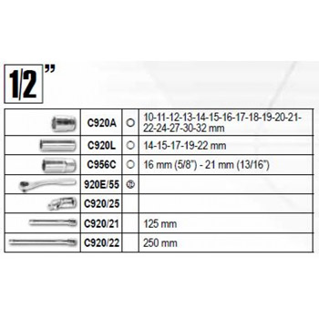 Beta set šestougaonih nasadnih ključeva sa bitovima (set 98 delova) 903E/C98-2