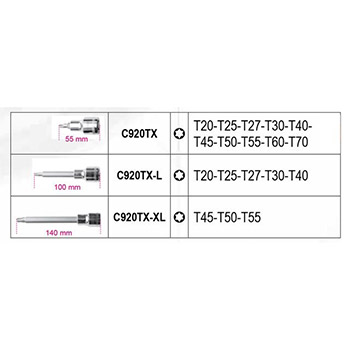 Beta set nasadnih Torx ključeva dugi i kratki (set 18 delova) 923E-TX/C18-3