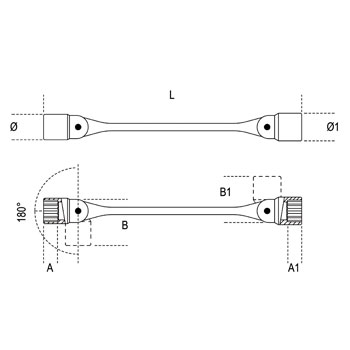 Beta zglobni nasadni ključ 80 18X19 Beta zglobni nasadni ključ 80 18X19