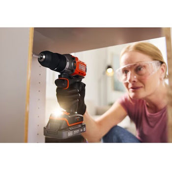Black&Decker akumulatorska udarna bušilica 18V BCD383D1XC-QW-2