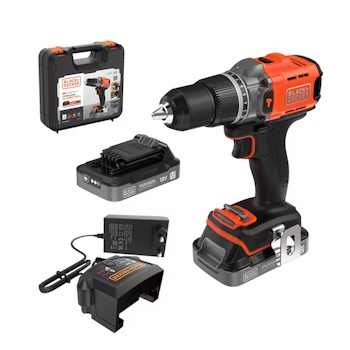 Black&Decker akumulatorska udarna bušilica 18V BCD383D2XK Black&Decker akumulatorska udarna bušilica 18V BCD383D2XK
