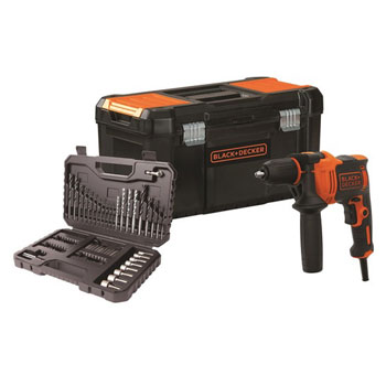 Black&Decker električna udarna bušilica 710W + kofer + pribor BEH710KA80