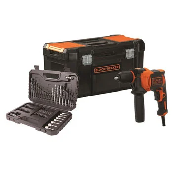 Black&Decker električna udarna bušilica 710W + kofer + pribor BEH710KA80 Black&Decker električna udarna bušilica 710W + kofer + pribor BEH710KA80