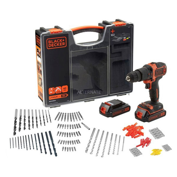 Black&Decker aku bušilica odvijač BDCHD18BOA sa setom pribora Black&Decker aku bušilica odvijač BDCHD18BOA sa setom pribora