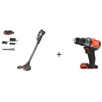Black&Decker akumulatorski štapni usisivač BHFEA18D1-QW + akumulatorska šrafilica BCD382XN-XJ Black&Decker akumulatorski štapni usisivač BHFEA18D1-QW + akumulatorska šrafilica BCD382XN-XJ