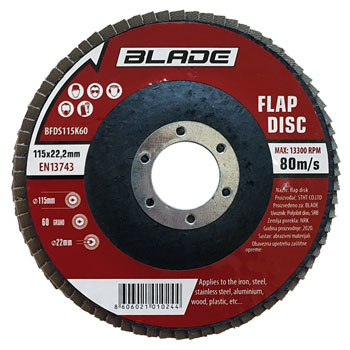 Blade flap disk STANDARD fi 115mm K40 BFDS115K40 Blade flap disk STANDARD fi 115mm K40 BFDS115K40