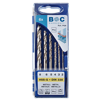 Bohrcraft set burgija za čelik HSS-G Ø2-8mm 6kom. PG6 11201430006 Bohrcraft set burgija za čelik HSS-G Ø2-8mm 6kom. PG6 11201430006