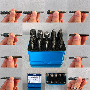 Bohrcraft set roto glodala sa ukrštenim zubima 10-delni R10 TiALN 59011330011 Bohrcraft set roto glodala sa ukrštenim zubima 10-delni R10 TiALN 59011330011