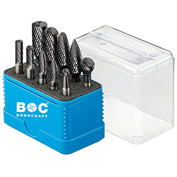 Bohrcraft set roto glodala sa ukrštenim zubima 10-delni R10 TiALN 59011330011 Bohrcraft set roto glodala sa ukrštenim zubima 10-delni R10 TiALN 59011330011