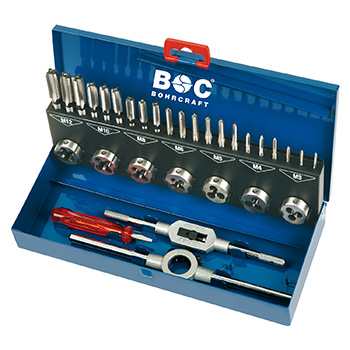 Bohrcraft set ureznica i nareznica M3-M12 HSS-G sa okretačima 31-delni GS25 60001410025