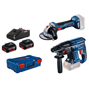 Bosch akumulatorski set alata GWS 180-LI + GBH 180-LI 18V 2x4.0 Ah u koferu 0615990N05