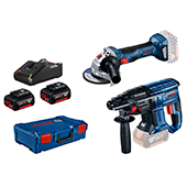 Bosch akumulatorski set alata GWS 180-LI + GBH 180-LI 18V 2x4.0 Ah u koferu 0615990N05