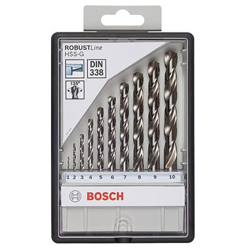 Bosch 10-delni Robust Line set burgija za metal HSS-G DIN 338 135° 2607010535-1