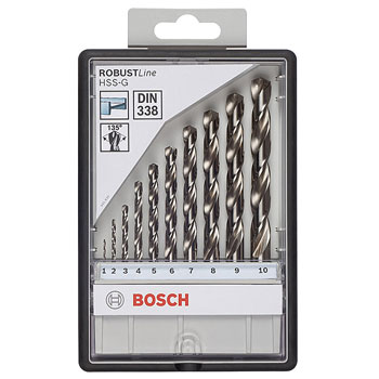 Bosch 10-delni Robust Line set burgija za metal HSS-G DIN 338 135° 2607010535 Bosch 10-delni Robust Line set burgija za metal HSS-G DIN 338 135° 2607010535