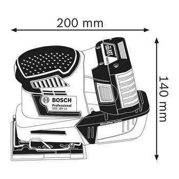 Bosch akumulatorska vibraciona brusilica GSS 18V-10 Professional 06019D0201 Bosch akumulatorska vibraciona brusilica GSS 18V-10 Professional 06019D0201
