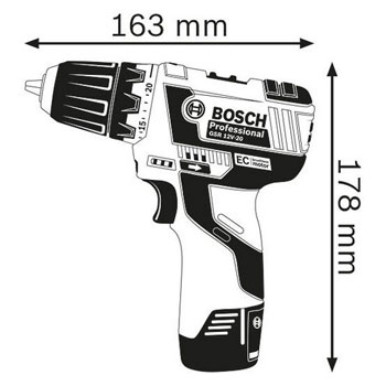 Bosch akumulatorska bušilica-odvrtač GSR 12V-20 Professional 06019D4001-2