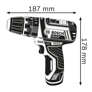 Bosch akumulatorska vibraciona bušilica-odvrtač GSB 12V-15 Professional 06019B6901-2