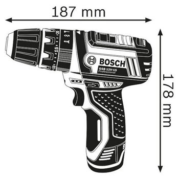 Bosch akumulatorska vibraciona bušilica-odvrtač GSB 12V-15 Professional 06019B6906-1