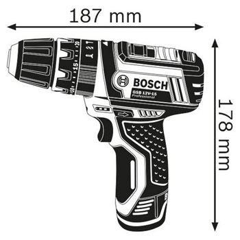Bosch akumulatorska vibraciona bušilica-odvrtač GSB 12V-15 Professional 06019B6906 Bosch akumulatorska vibraciona bušilica-odvrtač GSB 12V-15 Professional 06019B6906