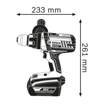 Bosch akumulatorska bušilica-odvrtač GSR 36 VE-2-LI Professional 06019C0100-1