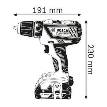 Bosch akumulatorska bušilica-odvrtač GSR 18-2-LI Plus solo Professional 06019E6102-1