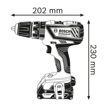 Bosch akumulatorska vibraciona bušilica-odvrtač GSB 18-2-LI Plus Professional 06019E7102-1