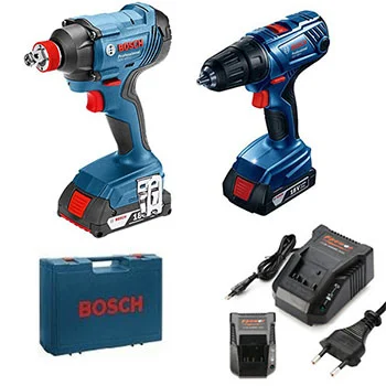 Bosch set GDX 180-LI akumulatorski udarni odvrtač + GSR 180-LI akumulatorska bušilica-odvrtač + SwissPeak višenamenski alat + POKLON  Bosch Akumulator 18V EneRACER 6,3 Ah 0615990L03-1